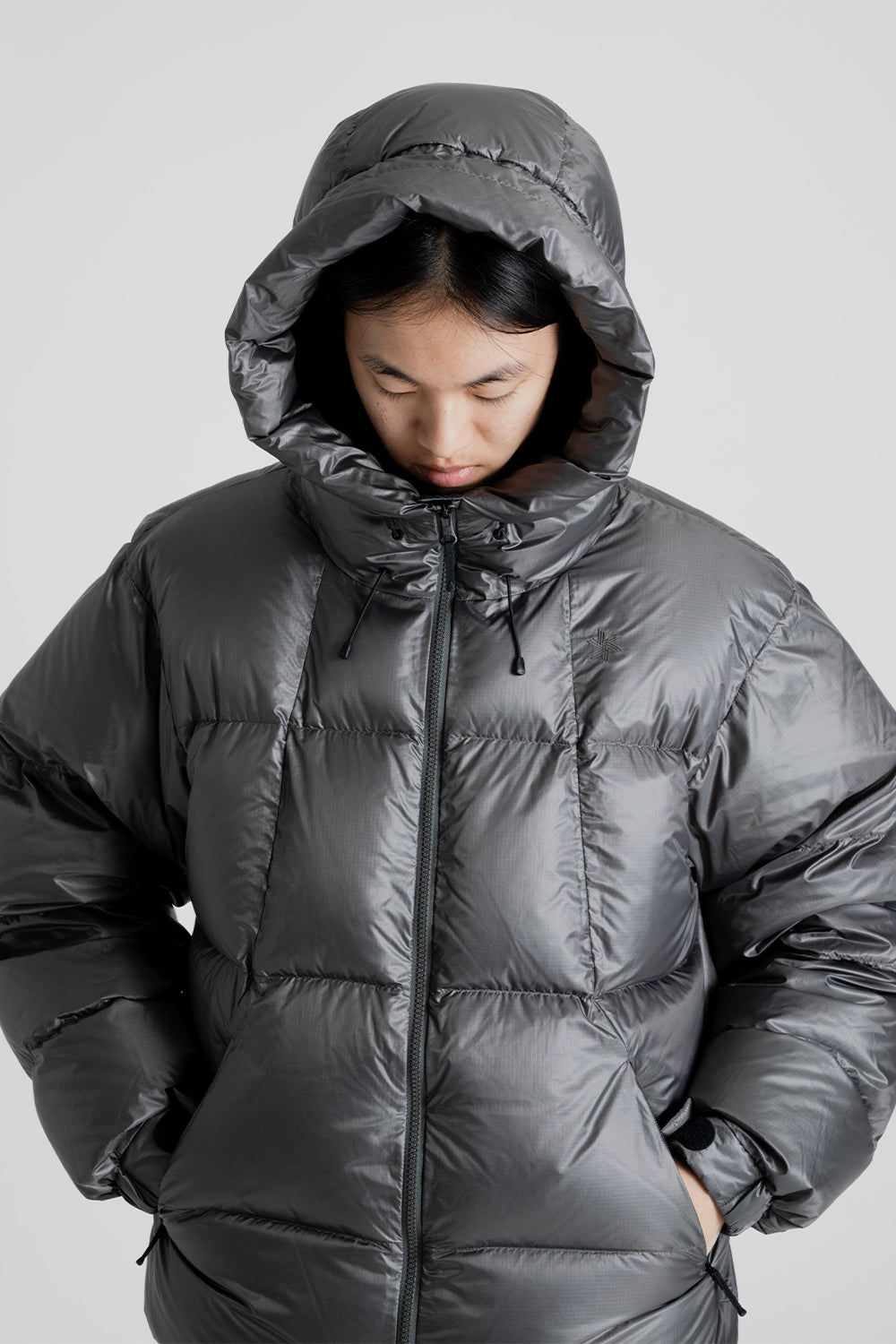 Goldwin Pertex Quantum Down Parka in Khaki Gray