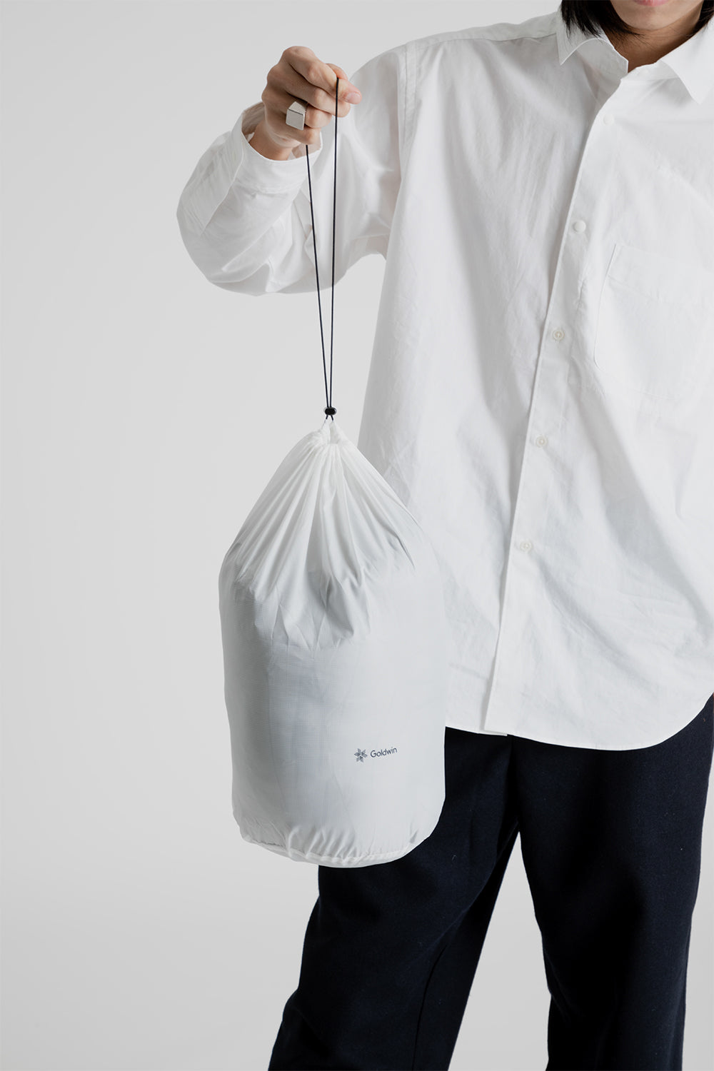 Goldwin Pertex Quantum Down Parka in Khaki Gray