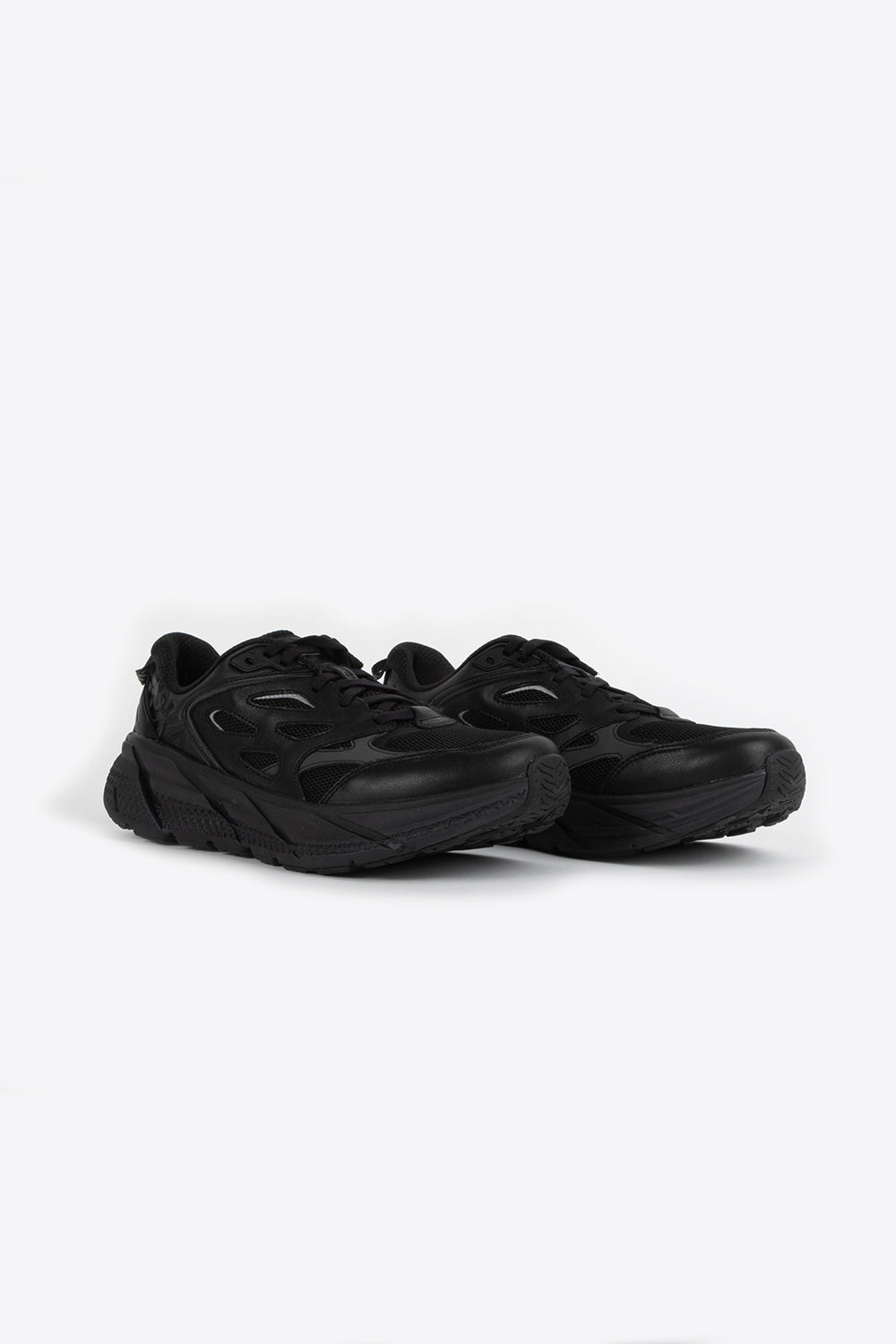 Hoka One One Clifton LIfestyle leather black