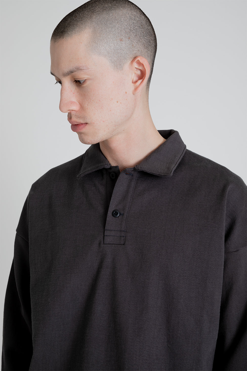 Jackman Dotsume Sweat Owners Polo in Ink Black