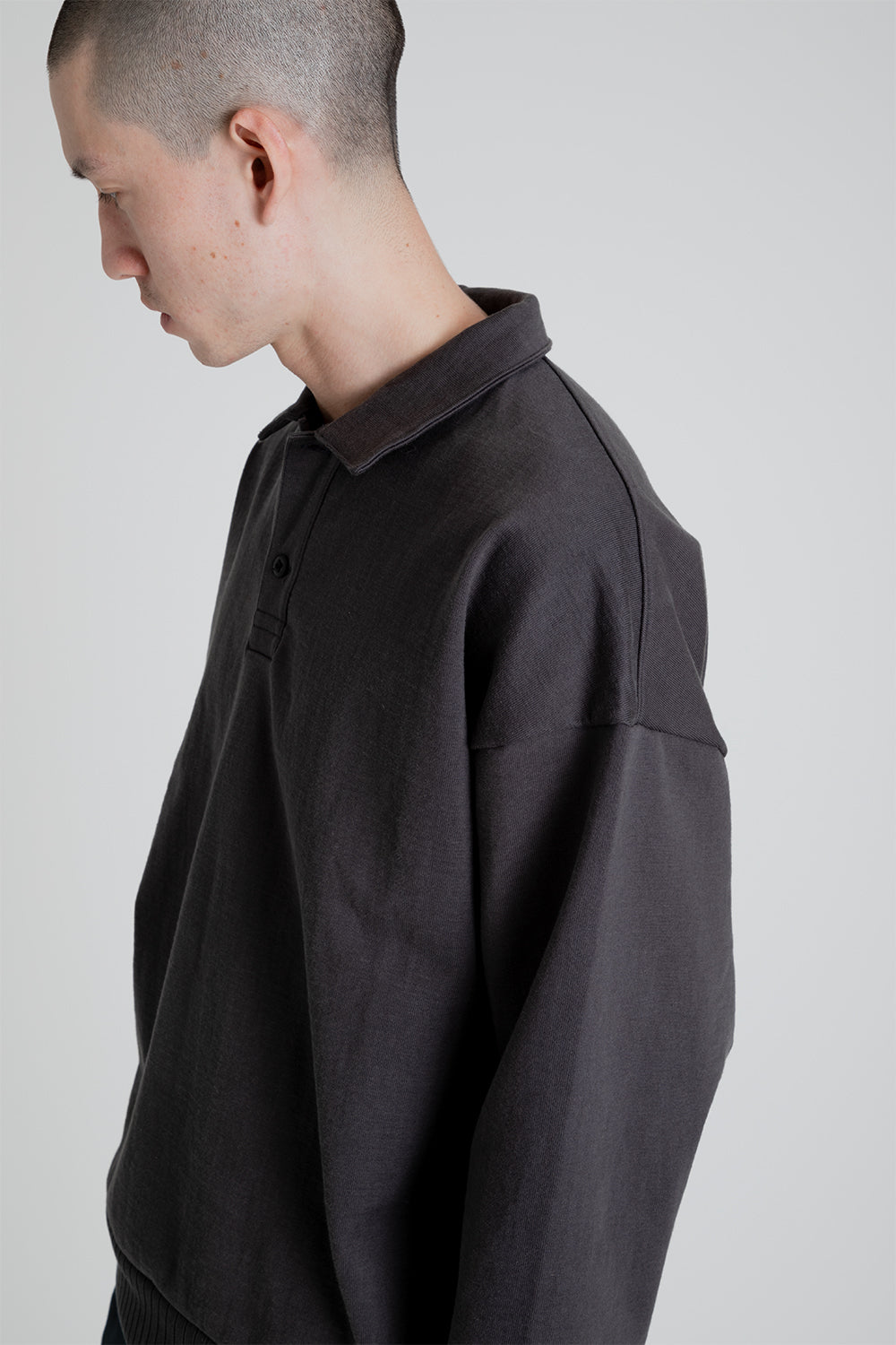 Jackman Dotsume Sweat Owners Polo in Ink Black