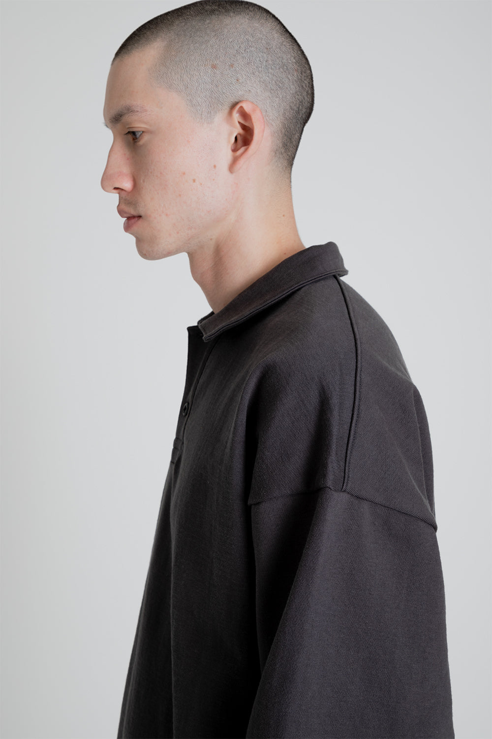 Jackman Dotsume Sweat Owners Polo in Ink Black