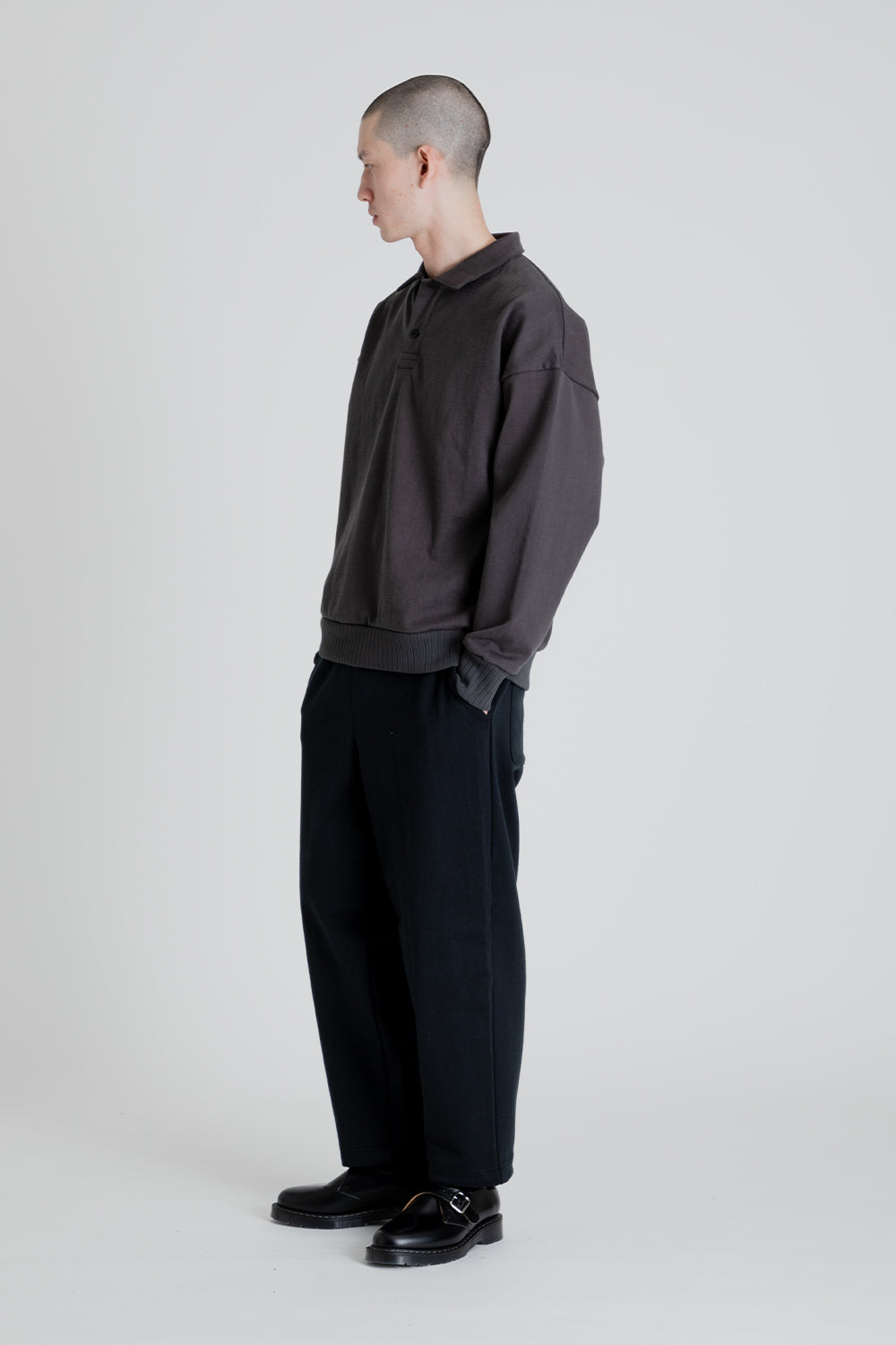 Jackman Dotsume Sweat Owners Polo in Ink Black