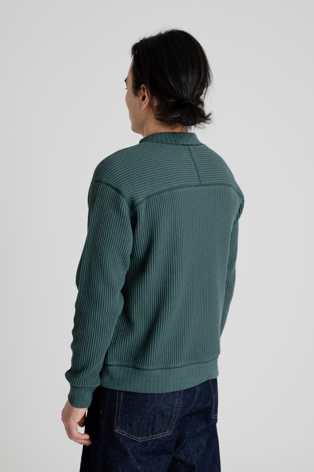 Jackman Waffle Midneck in Ivy