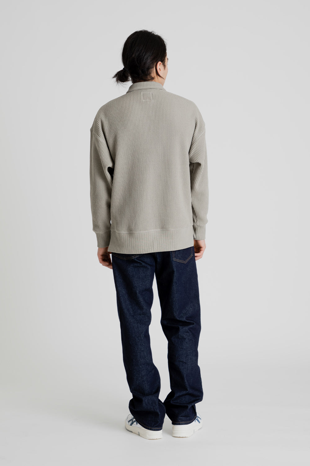 Jackman Waffle Polo in Shadow Khaki