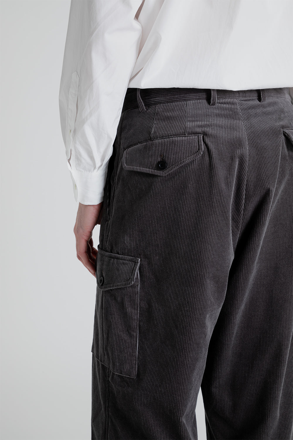 Kaptain Sunshine Gurkha Corduroy Trousers in Grey