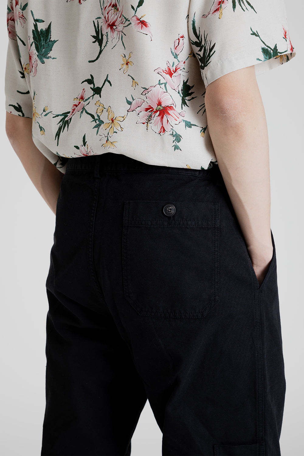 Kestin Aberlour Carpenter Pant in Black Cotton