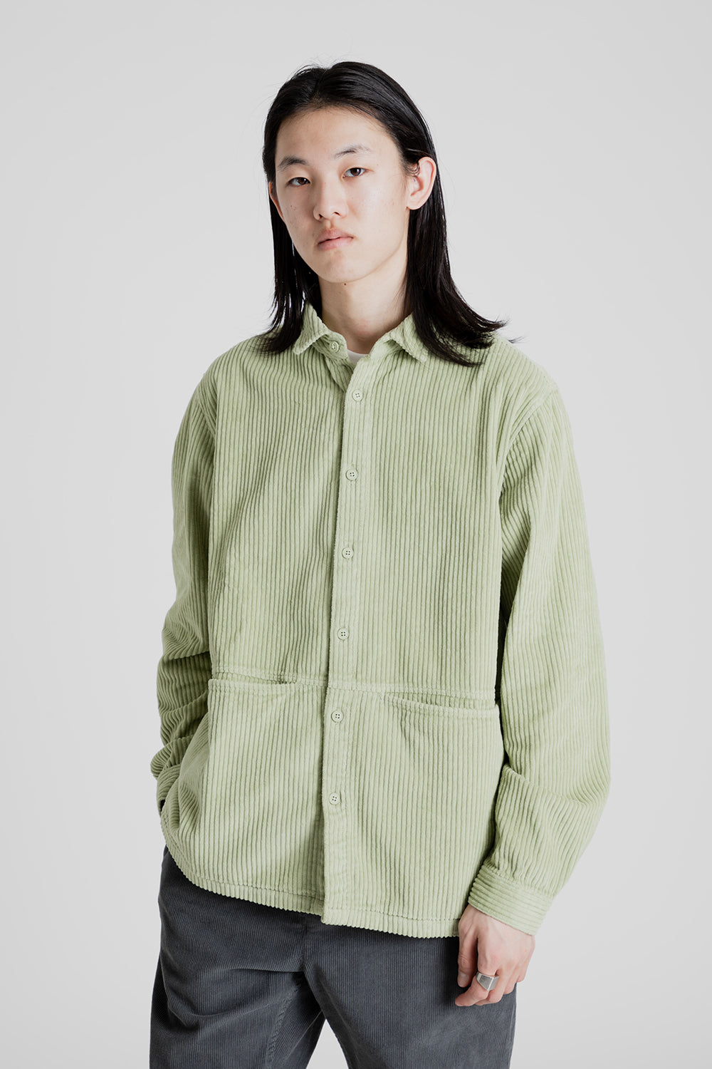 Kestin Armadale Overshirt in Pistachio Cord