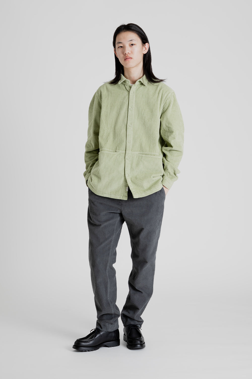 Kestin Armadale Overshirt in Pistachio Cord