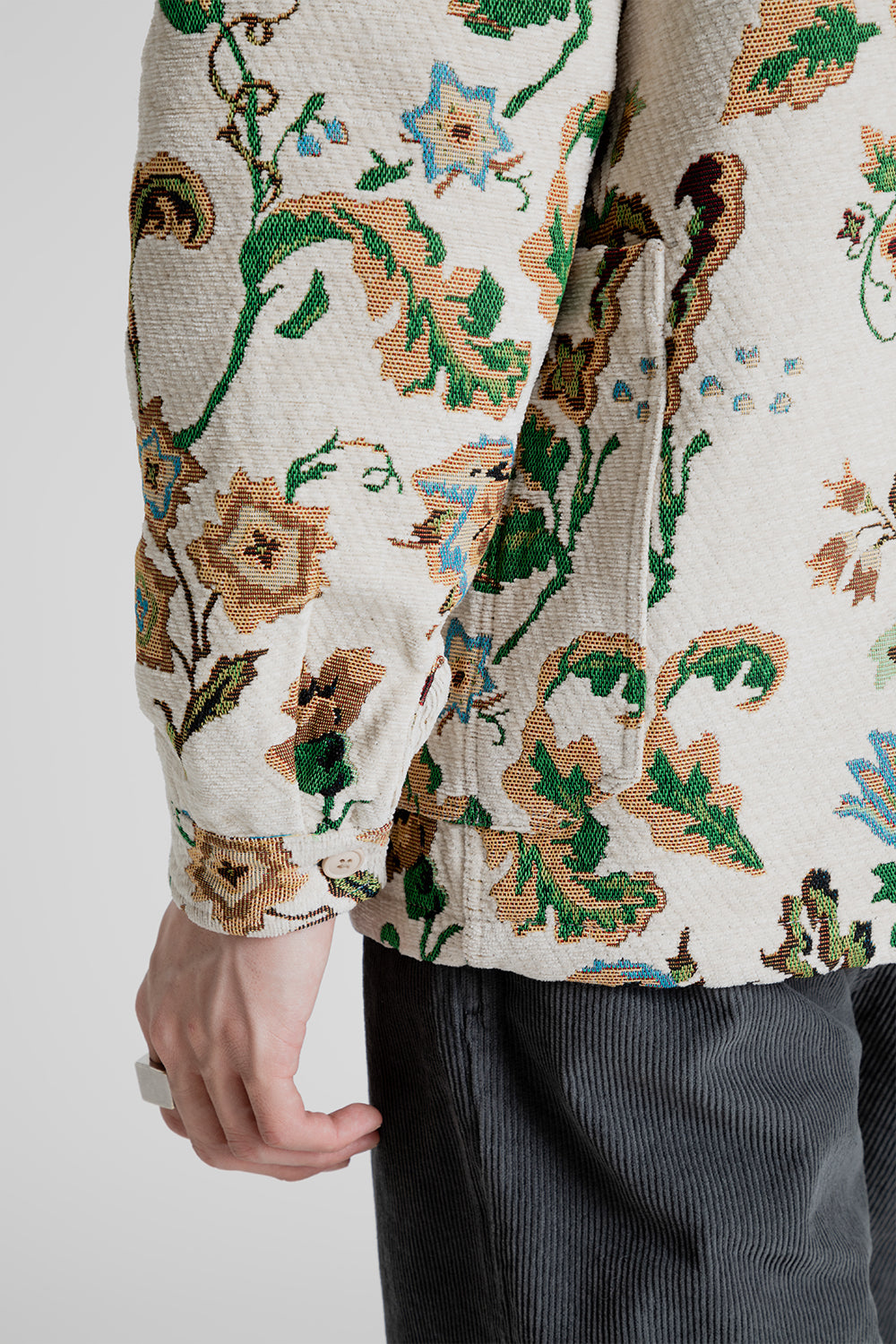Kestin Ormiston Shirt Jacket in Sand Jaquared