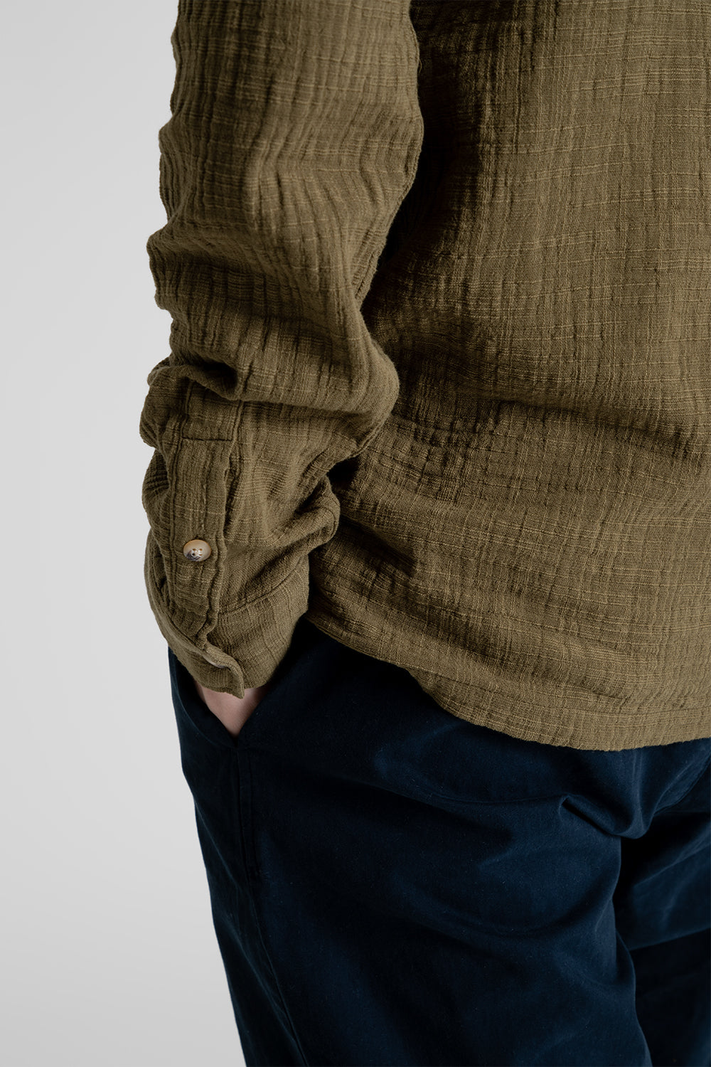 Kestin Tain Shirt in Seaweed Cotton