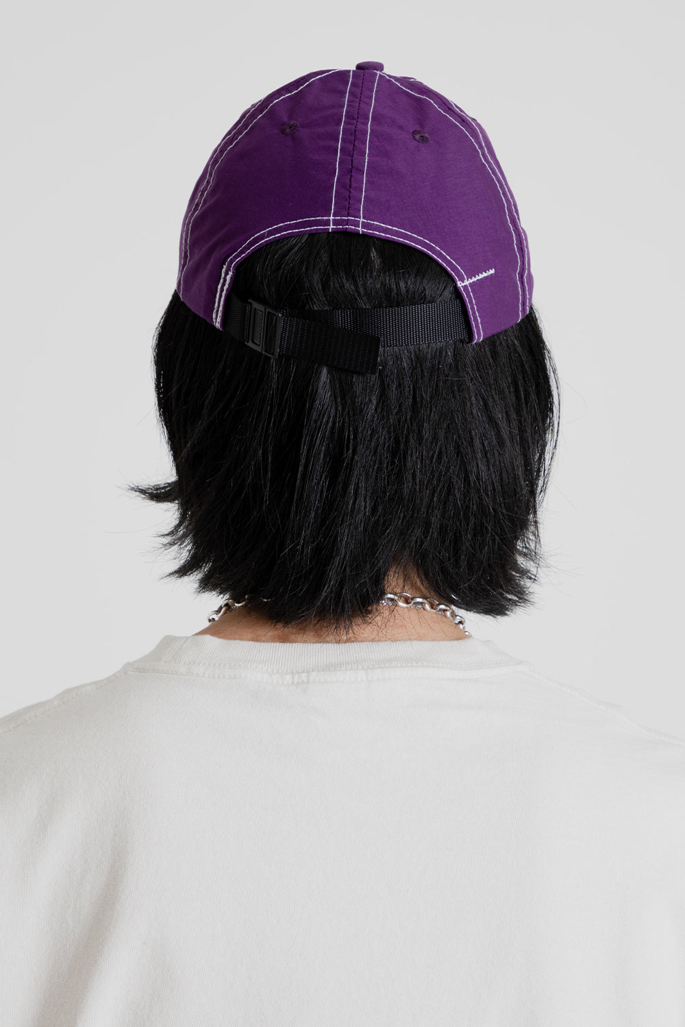Lite Year Japanese Nylon 6 Panel Cap in Eggplant