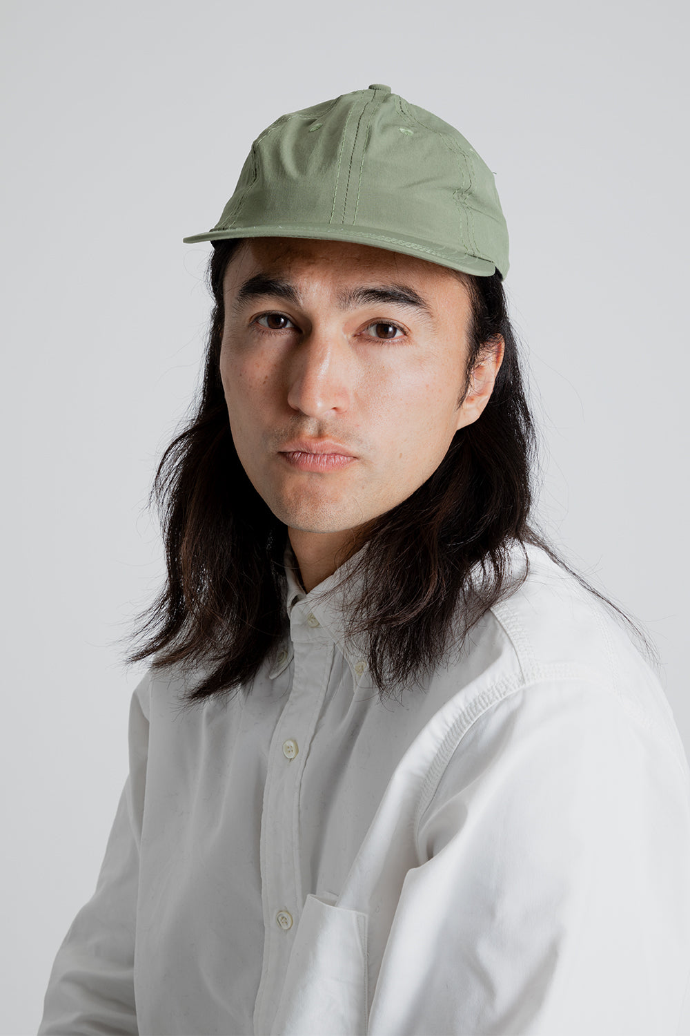 Lite Year Econyl Six Panel Cap in Army Green