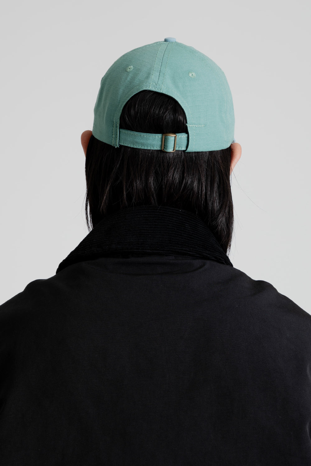 Lite Year 2-Tone Cotton Ripstop/Nylon 6 Panel Cap in Patina Green/Blue