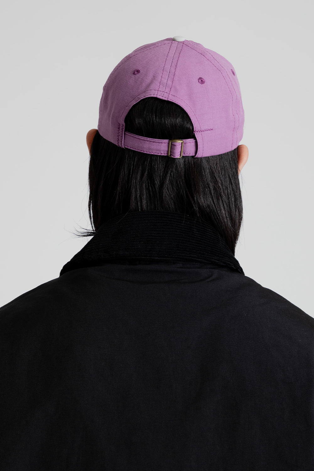 Lite Year 2-Tone Cotton Ripstop/Nylon 6 Panel Cap in Mauve/Creme