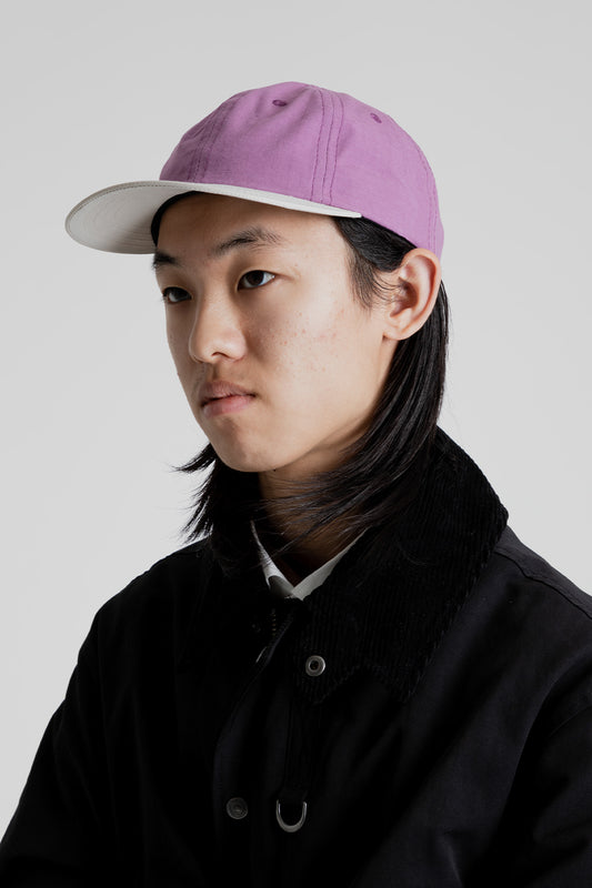 Lite Year 2-Tone Cotton Ripstop/Nylon 6 Panel Cap in Mauve/Creme