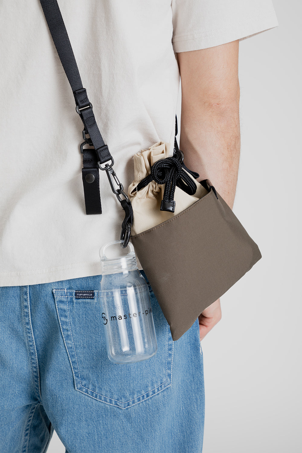 Kinto x Master-Piece Sa-Hou Big Shoulder Bag in Beige