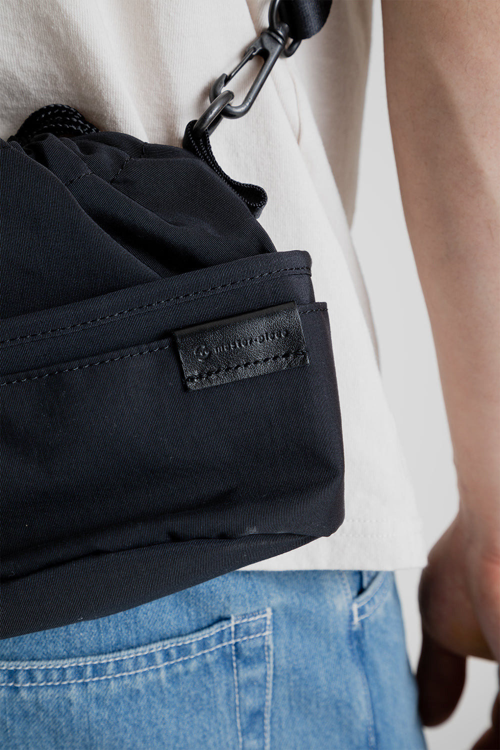 Kinto x Master-Piece Tea Bag Sa-Hou Small Shoulder Bag in Black