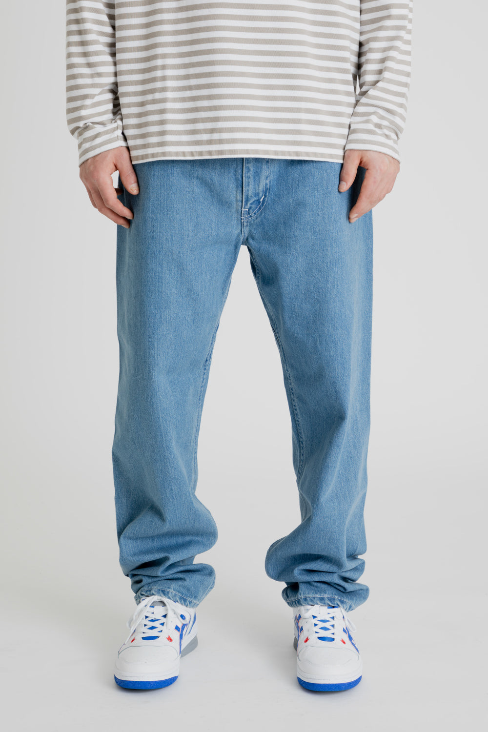 Nanamica Pockets Straight Denim Pants in Indigo Bleach Wallace