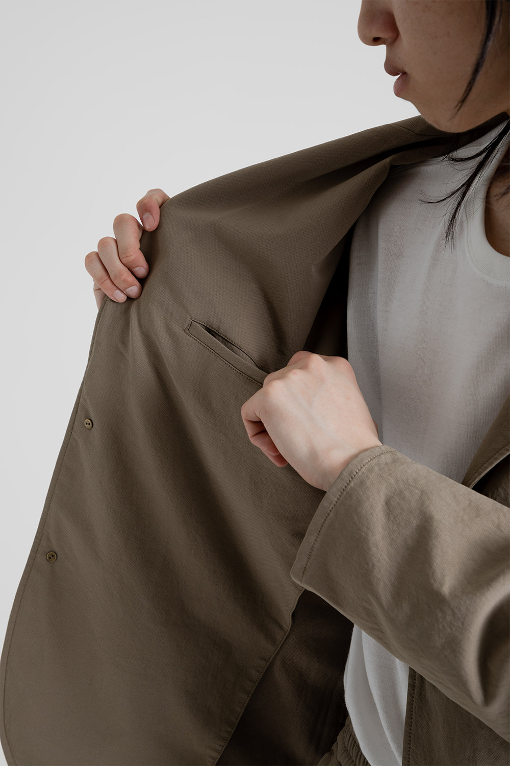 Nanamica Alpadry Club Jacket in Taupe