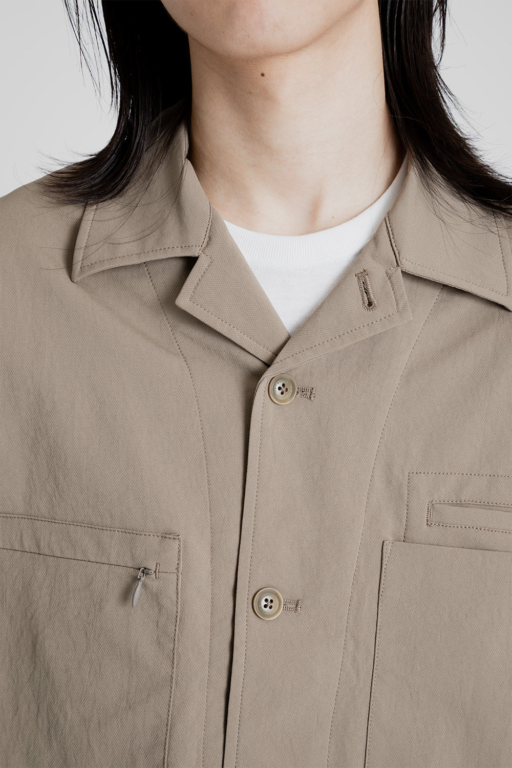 Nanamica Alphadry Shirt Jacket in Taupe