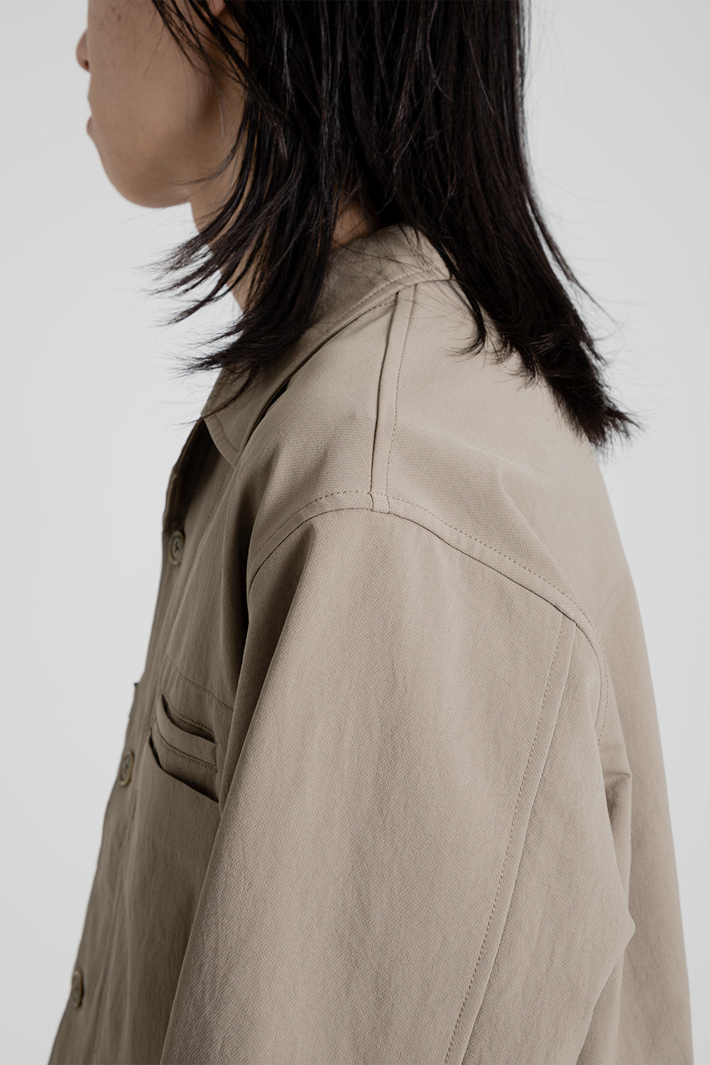 Nanamica Alphadry Shirt Jacket in Taupe