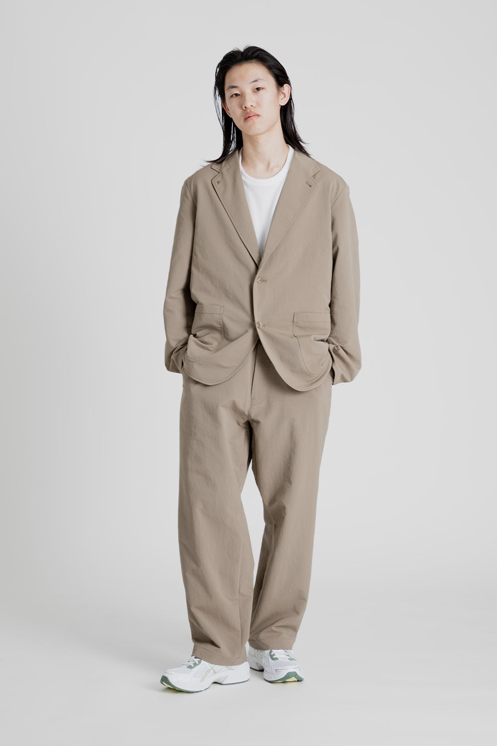 Nanamica Alphadry Wide Easy Pants in Taupe