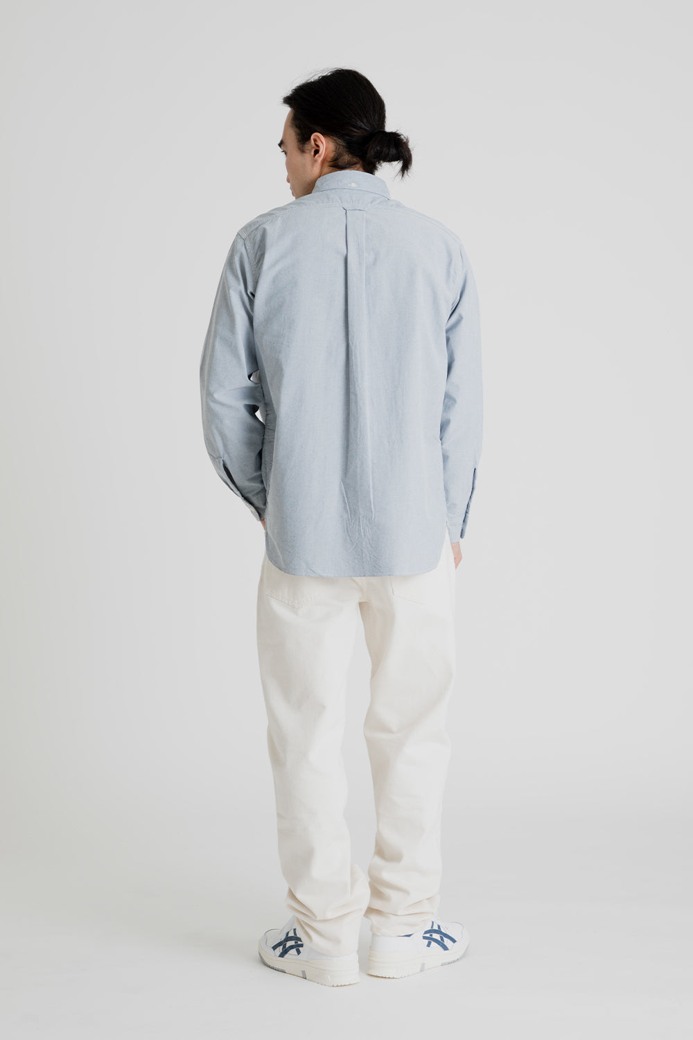 Nanamica Button Down Wind Shirt in Grayish Navy