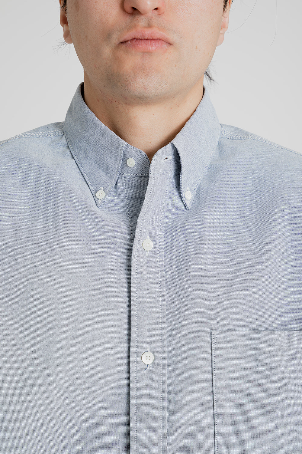 Nanamica Button Down Wind Shirt in Grayish Navy