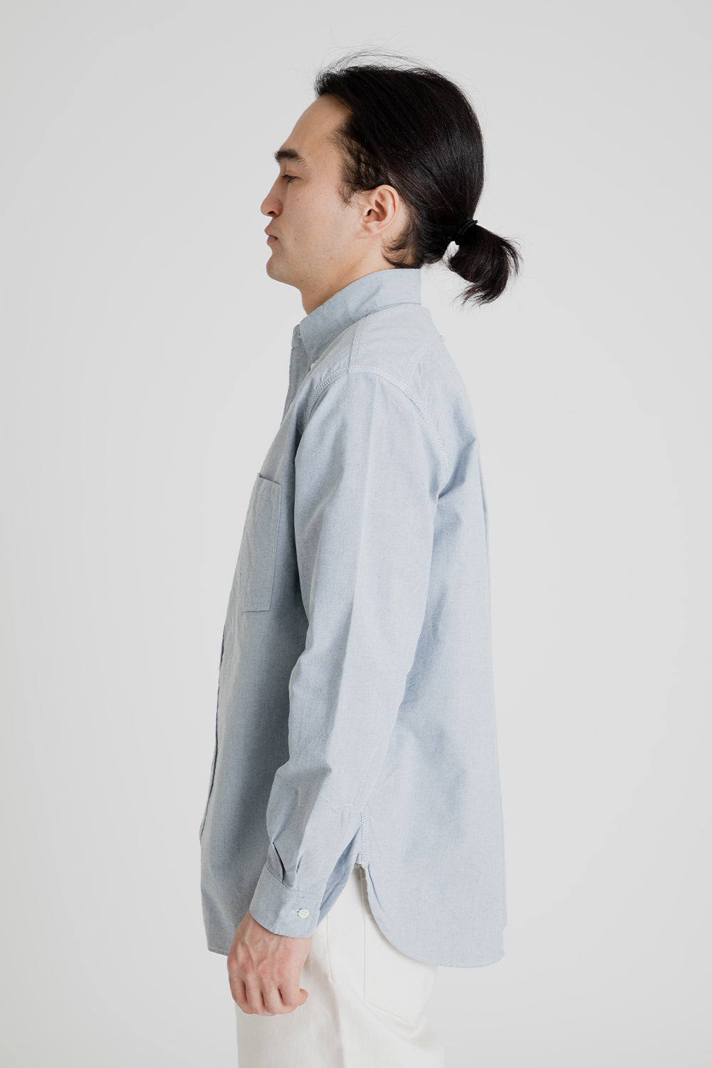 Nanamica Button Down Wind Shirt in Grayish Navy