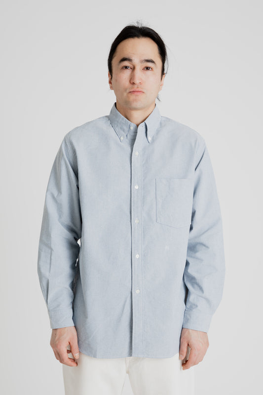 Nanamica Button Down Wind Shirt in Grayish Navy