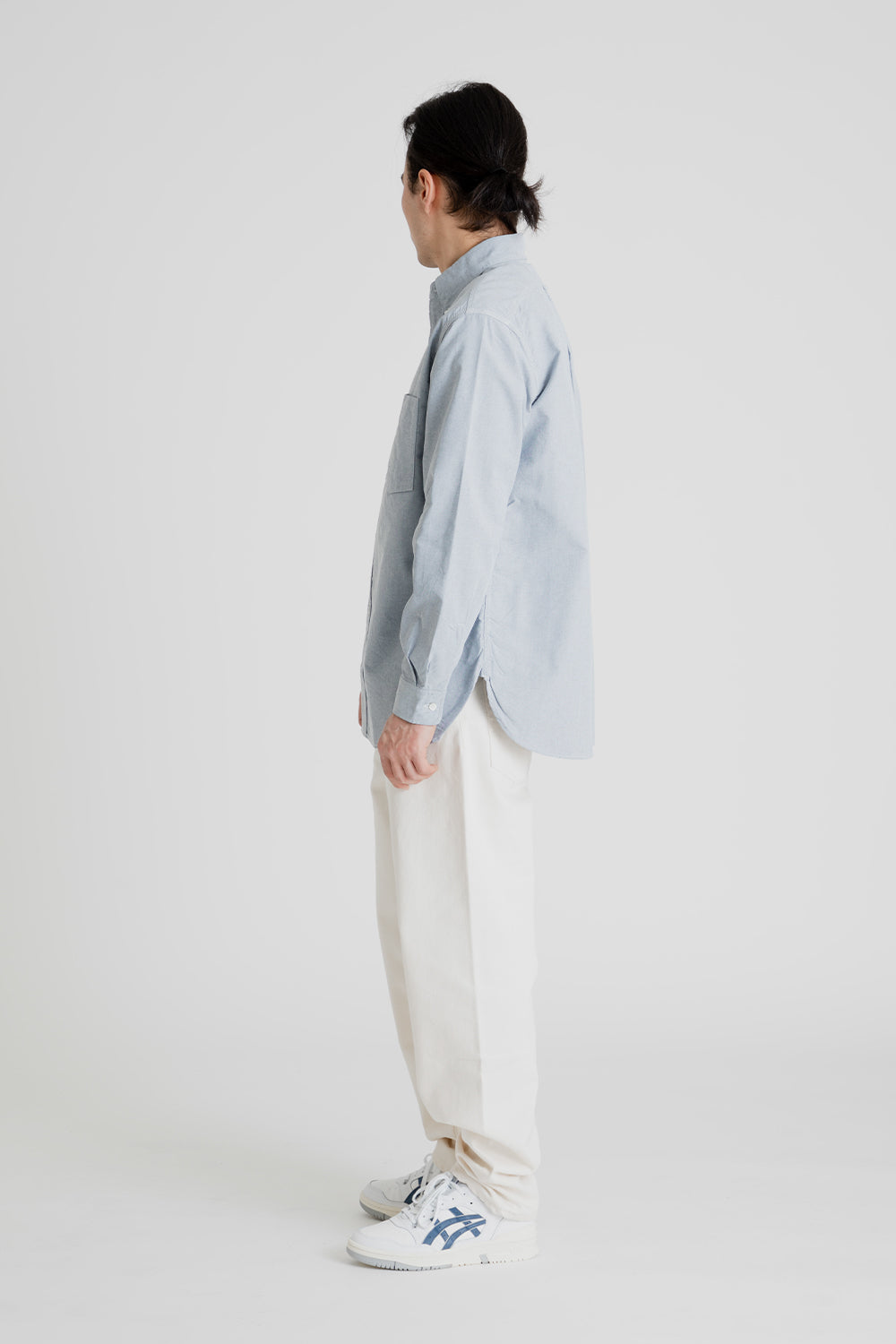 Nanamica Button Down Wind Shirt in Grayish Navy