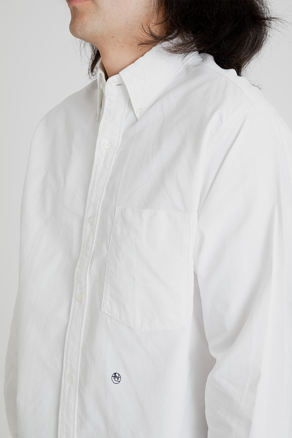 Nanamica Button Down Wind Shirt in White