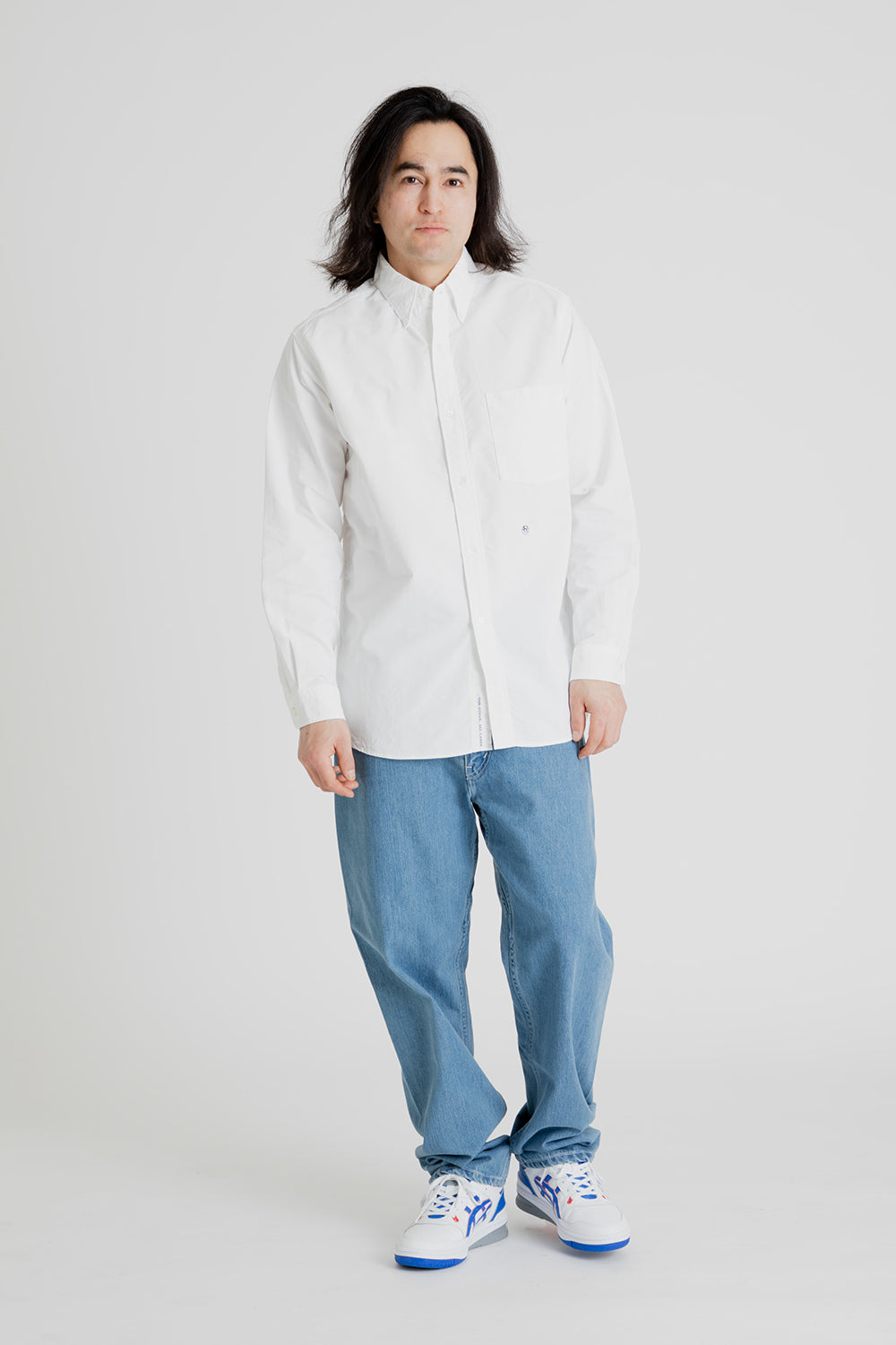 Nanamica Button Down Wind Shirt in White
