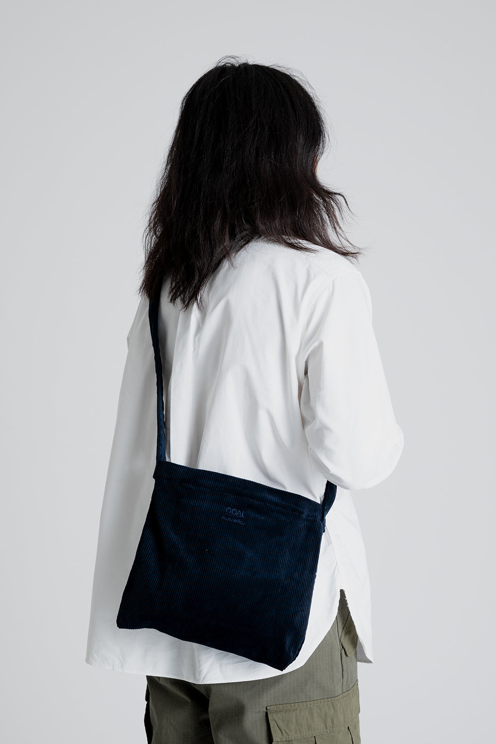 Nanamica Corduroy Utility Small Shoulder Bag in Navy