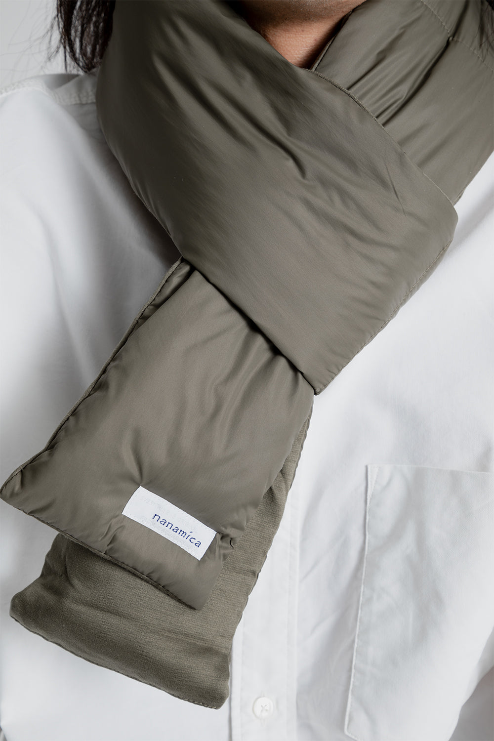 Nanamica Down Muffler in Khaki
