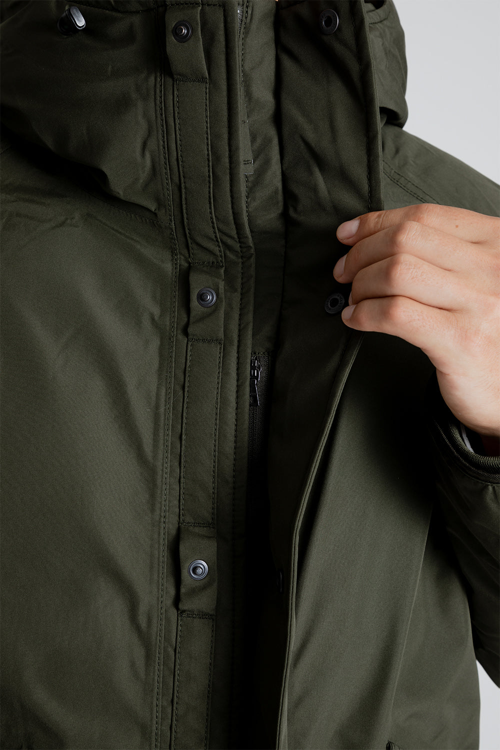 Nanamica GORE-TEX Down Coat in Khaki Green