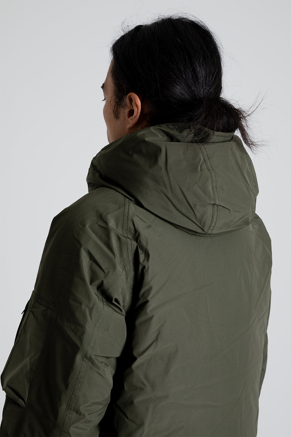 Nanamica GORE-TEX Down Coat in Khaki Green
