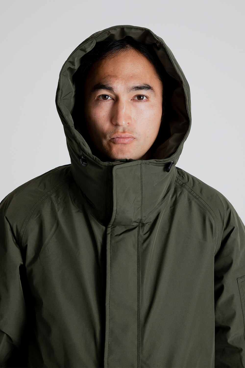 Nanamica GORE-TEX Down Coat in Khaki Green