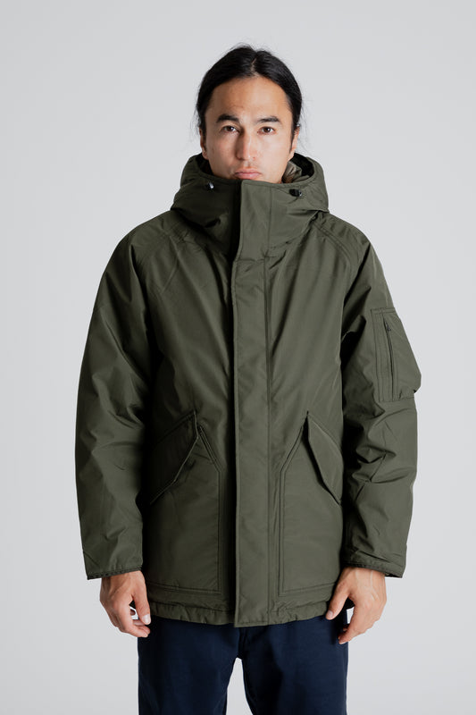 Nanamica GORE-TEX Down Coat in Khaki Green