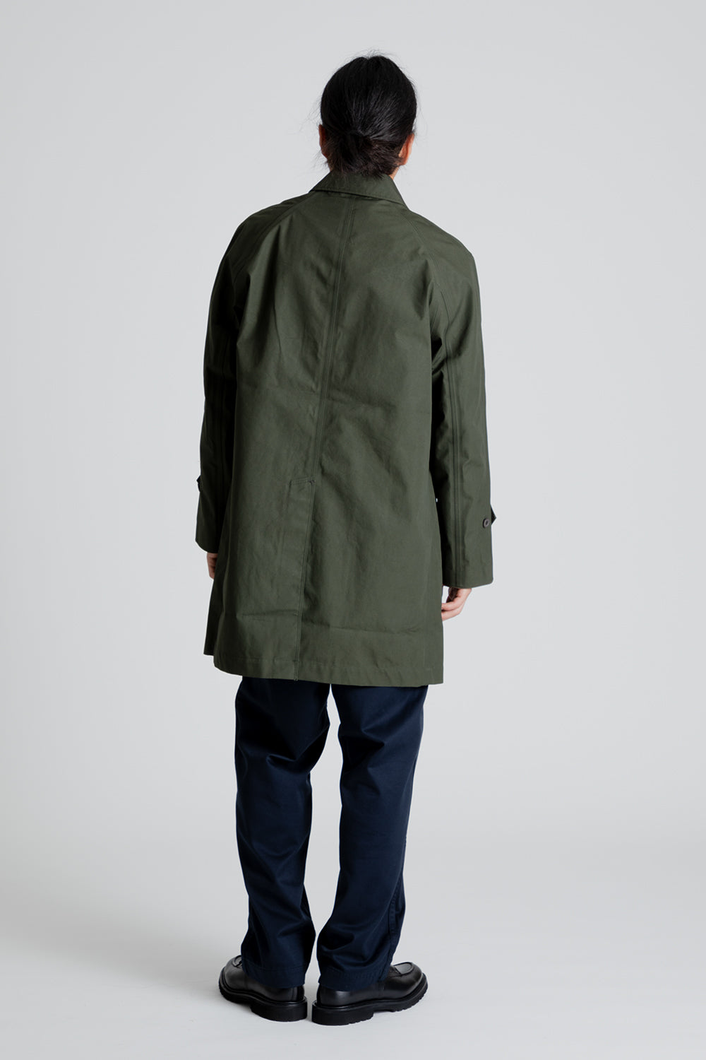 Nanamica GORE-TEX Soutien Collar Coat in Moss Green
