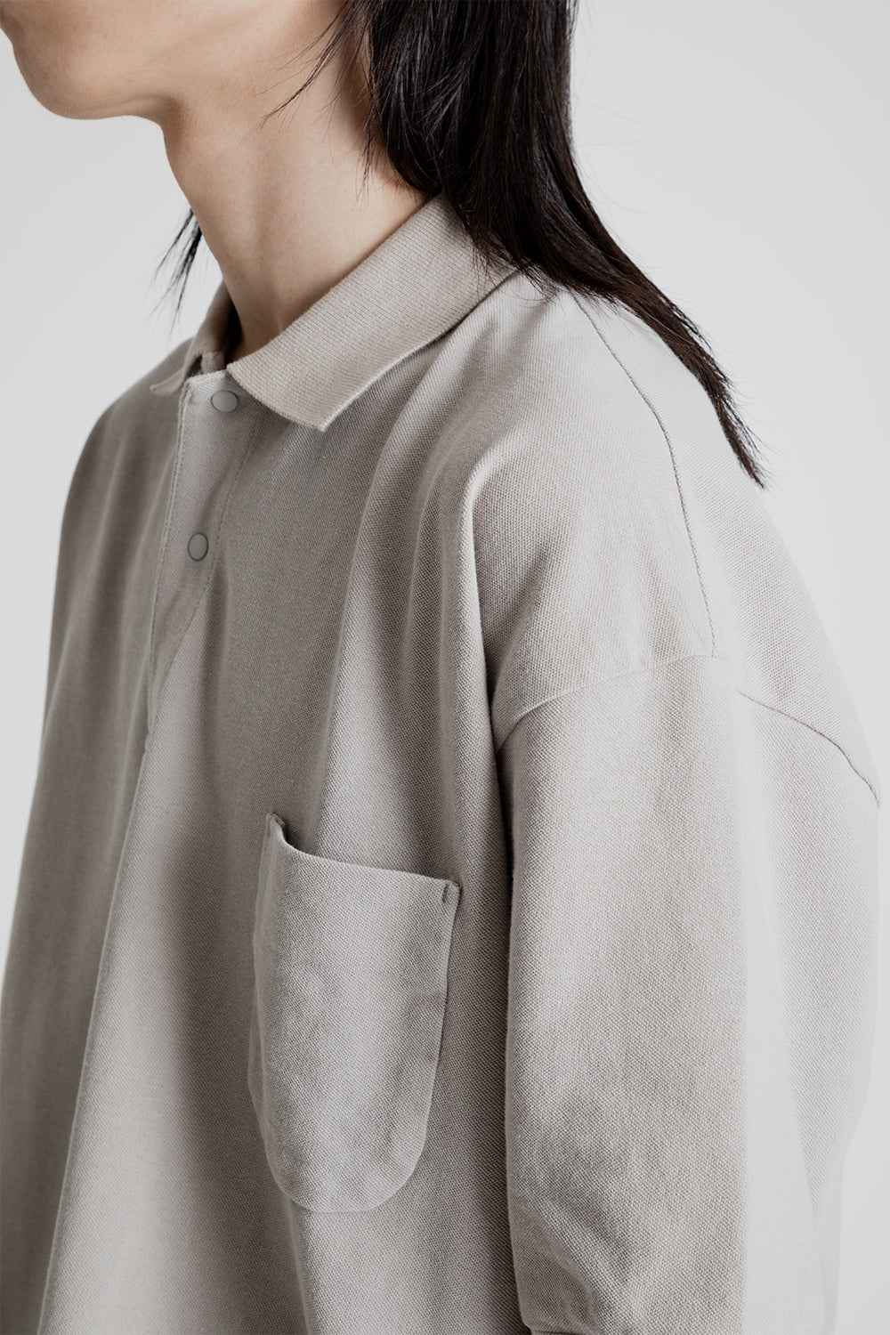 Nanamica_Half_Sleeve_Polo_Shirt_Taupe