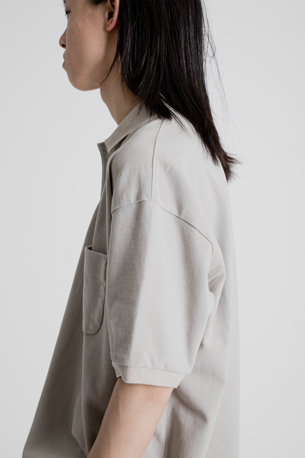 Nanamica_Half_Sleeve_Polo_Shirt_Taupe