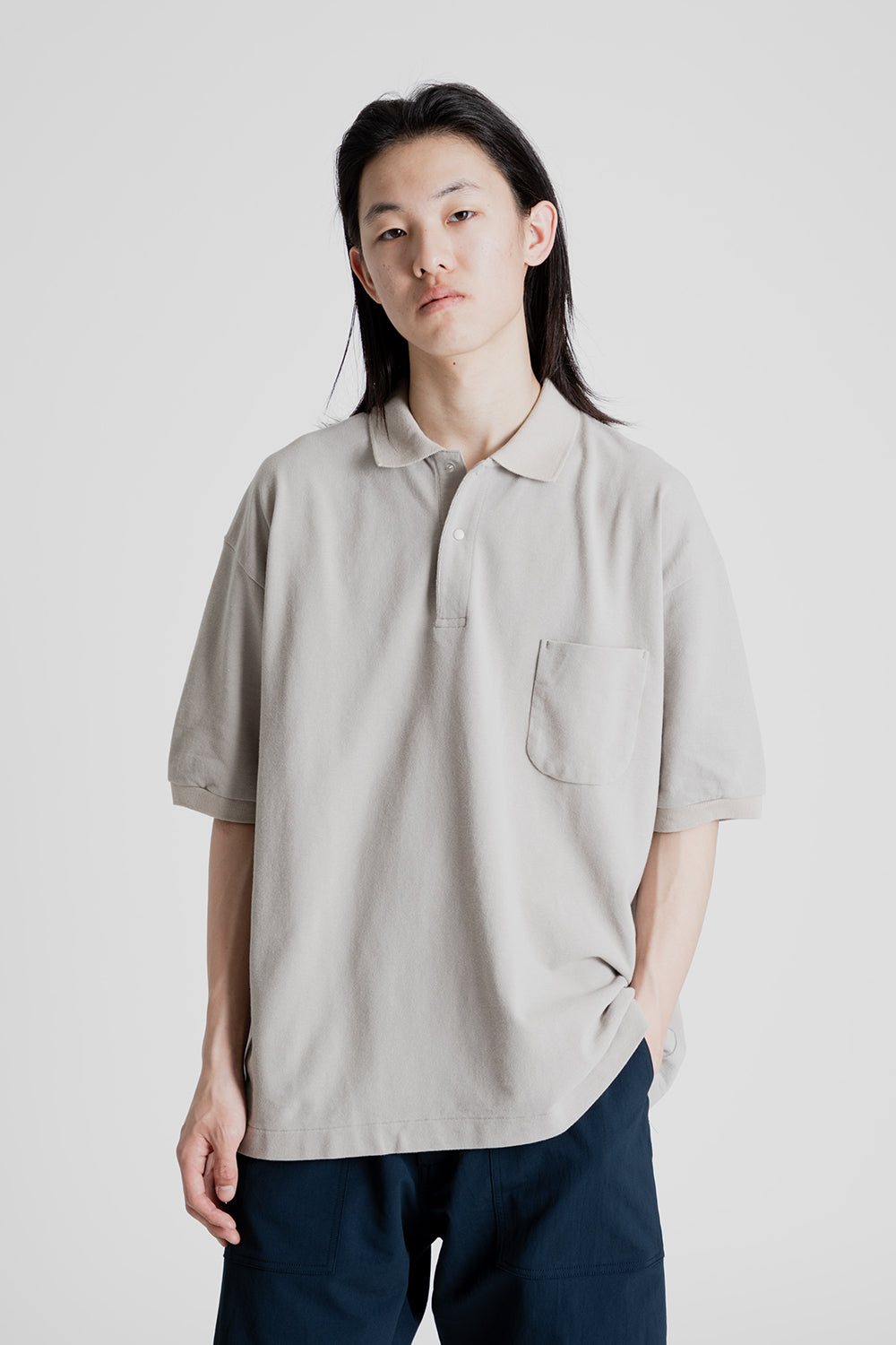 Nanamica_Half_Sleeve_Polo_Shirt_Taupe