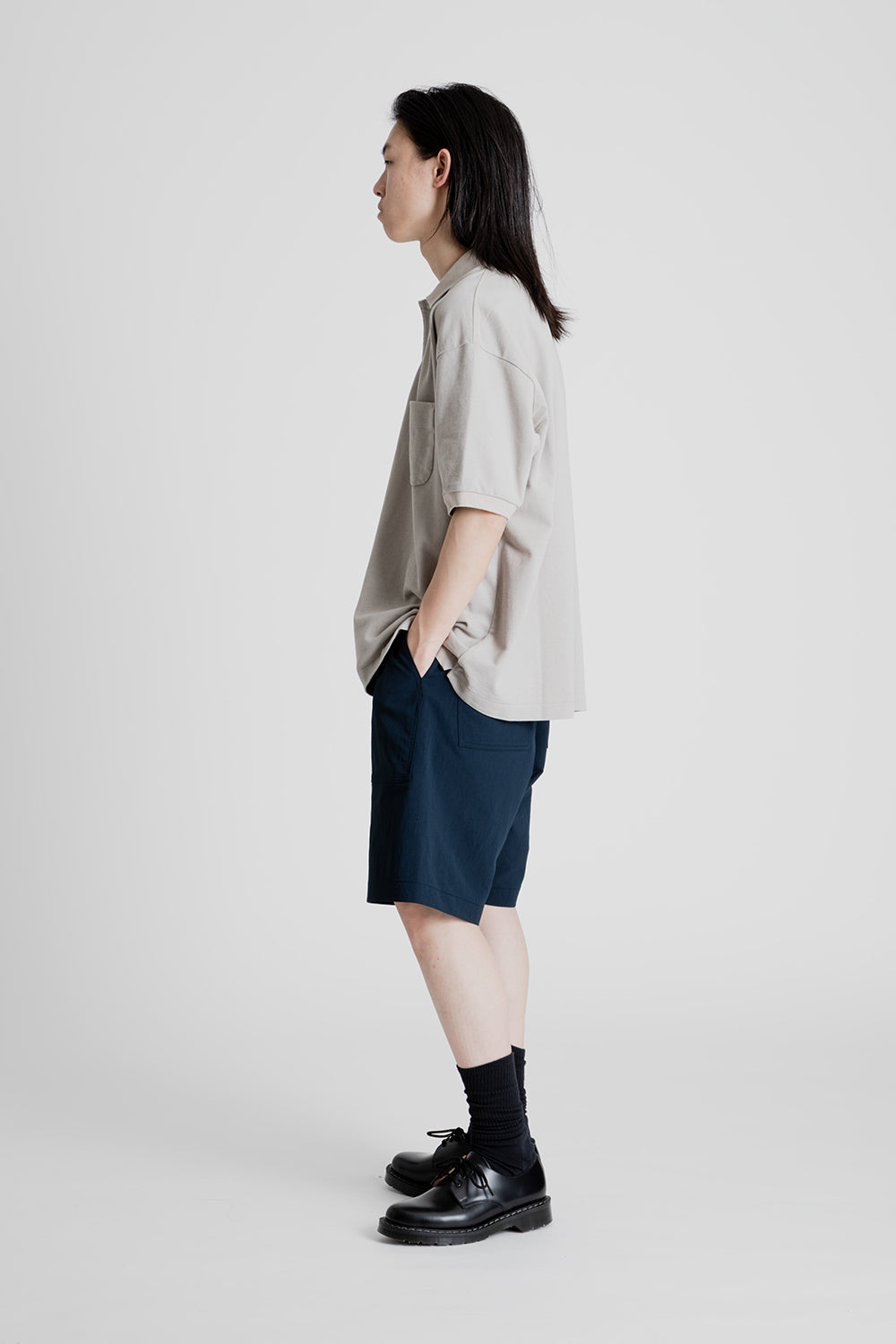 Nanamica_Half_Sleeve_Polo_Shirt_Taupe