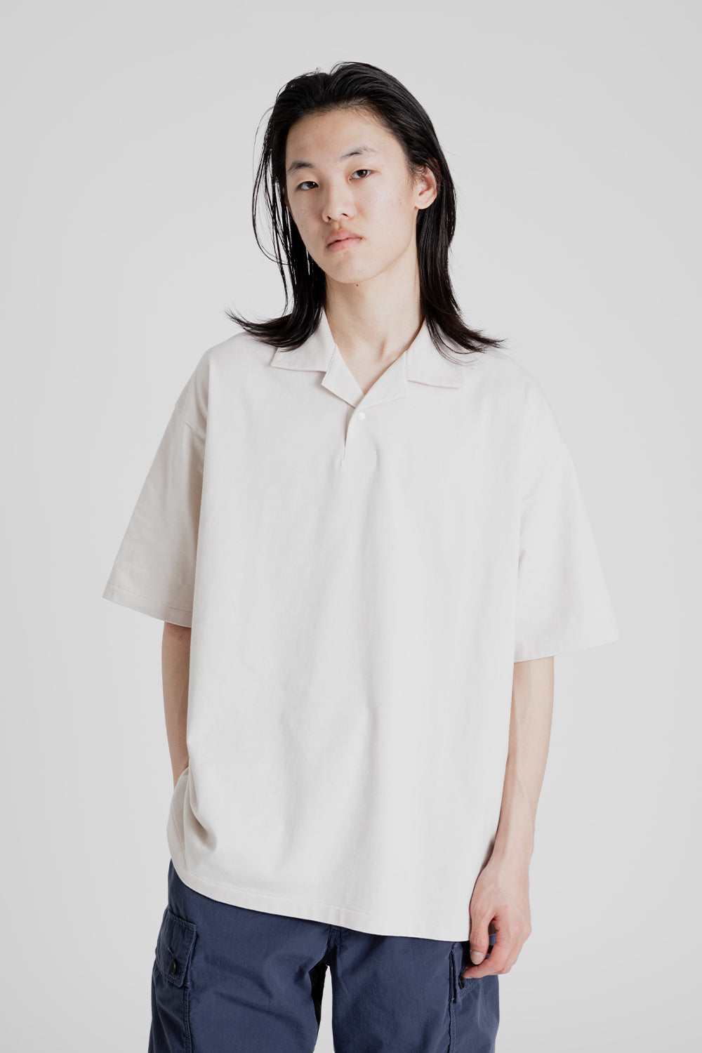 Nanamica Kodenshi Polo Shirt in Stone | Wallace Mercantile Shop