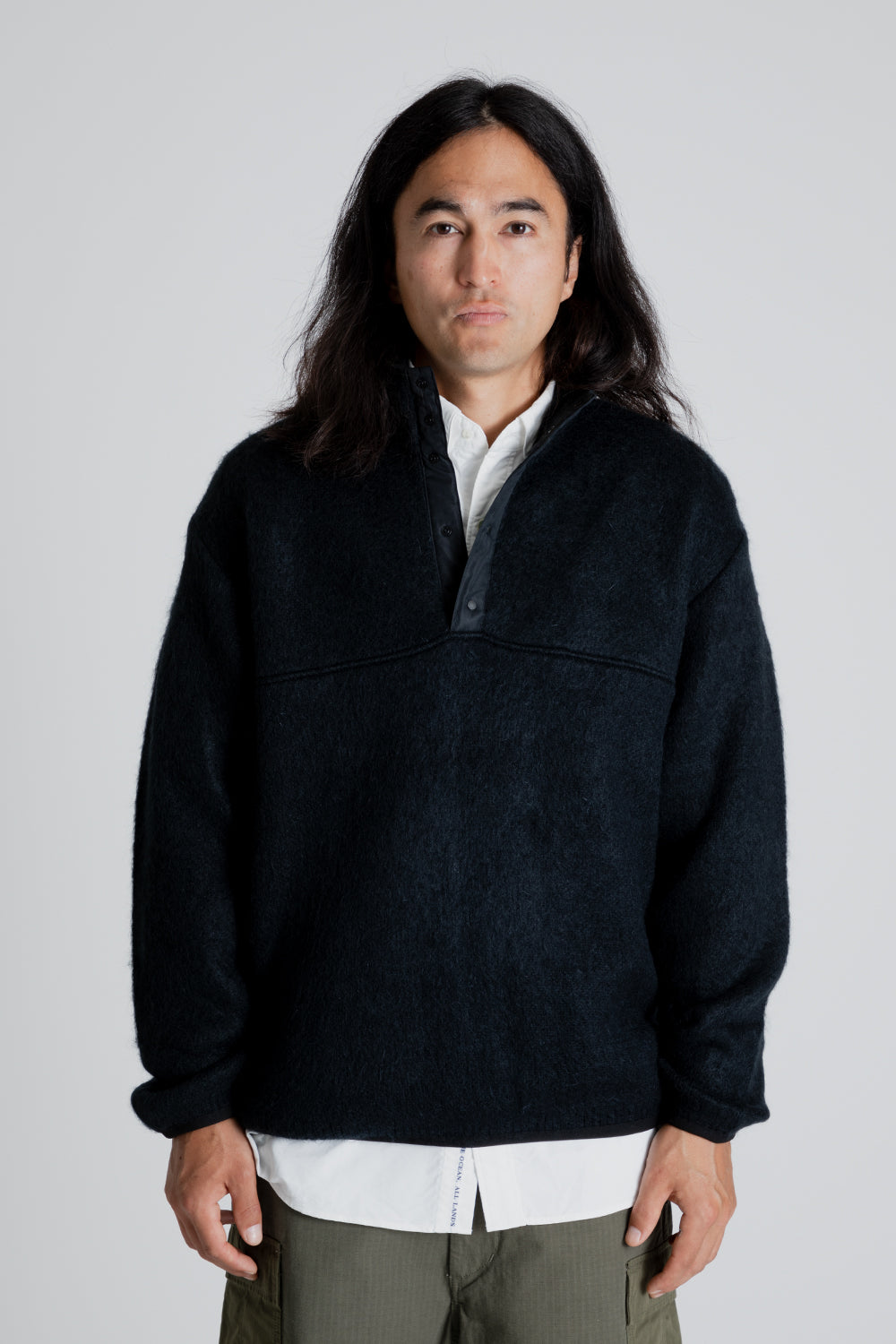 Nanamica Pullover Sweater in Black | Wallace Mercantile Shop