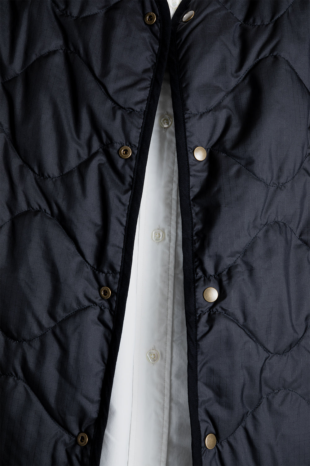 Nanamica Reversible Down Cardigan in Black