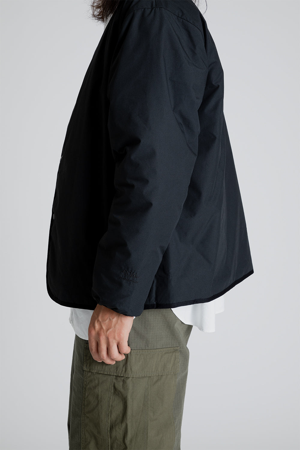 Nanamica Reversible Down Cardigan in Black