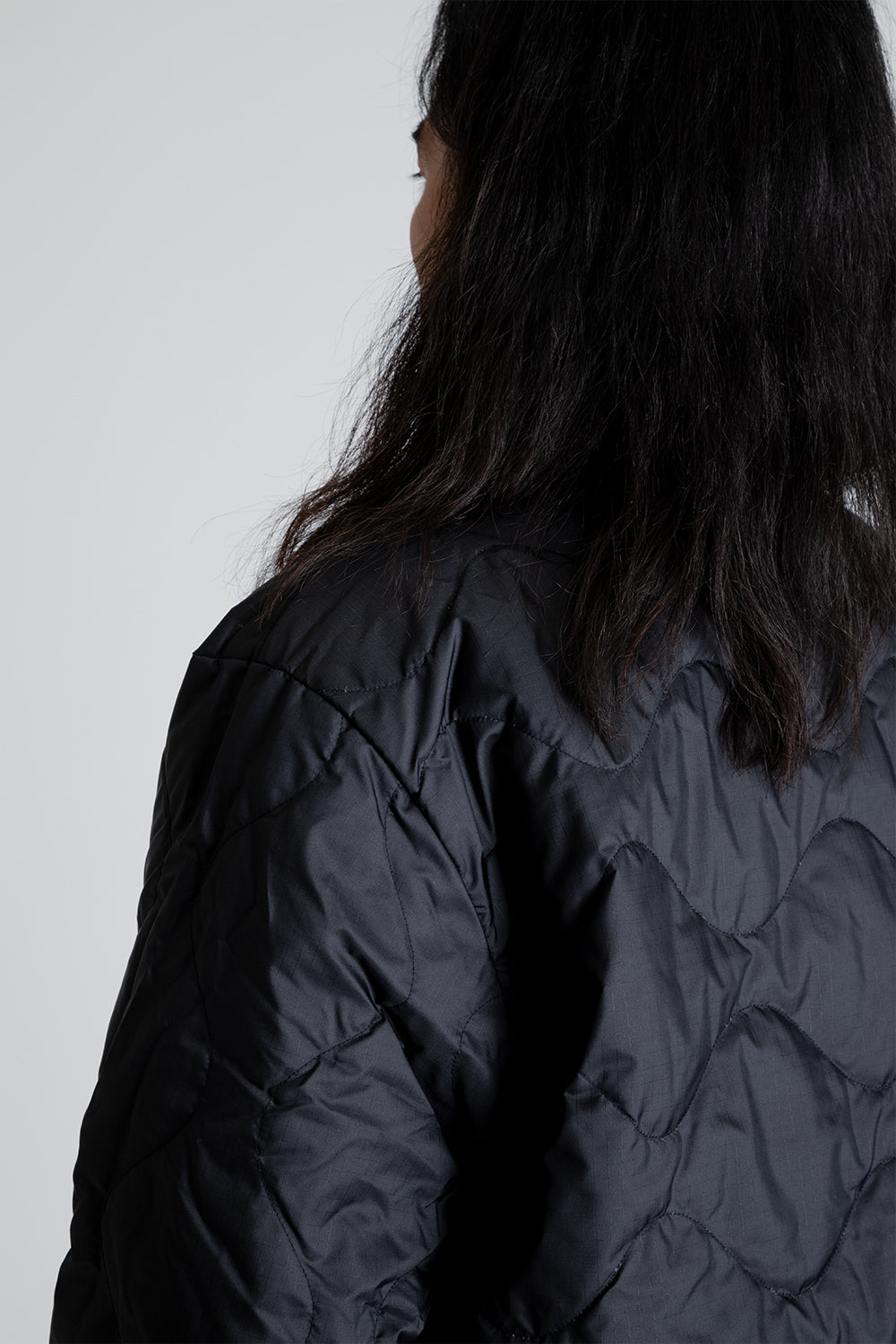 Nanamica Reversible Down Cardigan in Black